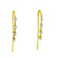 Rose Gold Wire Earrings with Diamonds - Herzel Gioielli