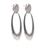 Orecchini Ovali in Argento con Zirconi – Herzel Fashion