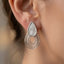 Orecchini Pendenti in Argento con Goccia Satinata e Cerchi Concentrici – Herzel Fashion