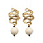 Orecchini Serpente in Argento Dorato – Herzel Fashion 