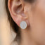 Orecchini Tondi Pavé di Zirconi in Argento – Herzel Fashion