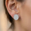 Orecchini Tondi Pavé di Zirconi in Argento – Herzel Fashion
