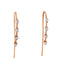 Orecchini a filo in oro rosa con diamanti - Herzel Gioielli