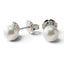 Orecchini con Perle Akoya e Diamante Punto Luce in Oro Bianco – Coscia Gioielli