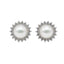 Orecchini con Perle Mare e Diamanti in Oro Bianco – Herzel Gioielli
