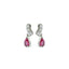 Orecchini goccia diamanti e  Rubellite - Herzel Gioielli