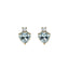Orecchini in oro con cuore Acquamarina - Herzel Gioielli