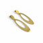 Orecchini pendenti ovali in argento dorato - Lué Studio