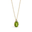 Pendente in Oro Giallo 9 Carati con Peridoto Ovale e Diamanti – Herzel Gioielli