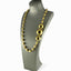 Collana lunga in argento dorato con olive satinate e sfere degradé - Herzel Fashion