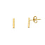 Yellow gold bar earrings - Herzel Gioielli