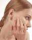 Single hoop earring with leaves - Nove25