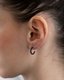 Single earring in silver and zircons - Herzel Fashion